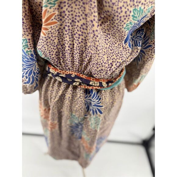 Anthropologie Corey Lynn Calter Floral Print Belted Fluttering Obi Dress Size 6 - Picture 11 of 12